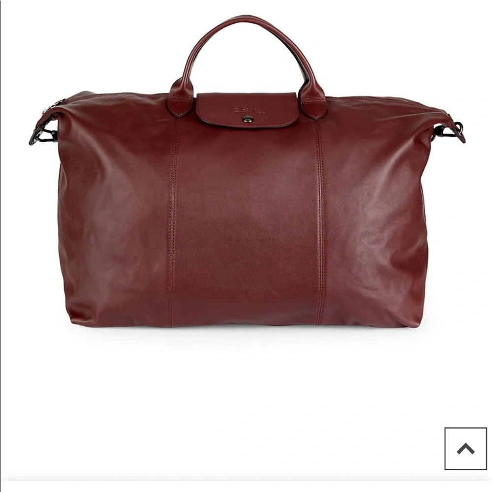 Longchamp leather cross-body duffel - Picture 9 of 12